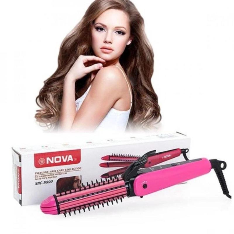Máy làm tóc Nova 3in1 uốn, duỗi, bấm tóc tiện dụng