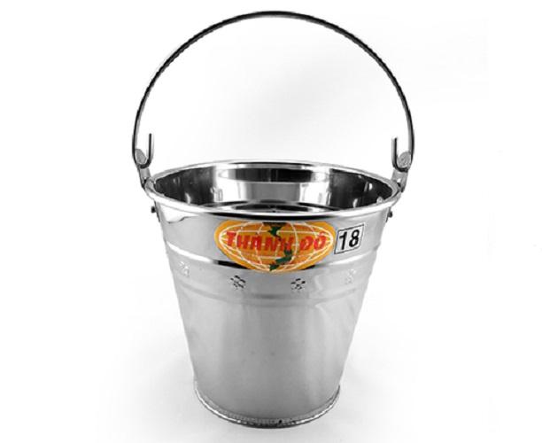 [HCM]Xô Đá Inox Xô Inox Thành Đô size 30cm- Xô Đựng Đá Inox Chứa Được 16 Lít