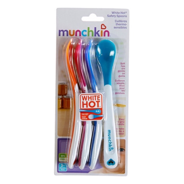 Set 4 Thìa Báo Nóng Munchkin ( Hàng Mỹ)