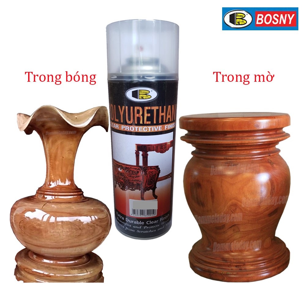 [HN] Sơn xịt bóng gỗ PU Polyurethan (Bosny)