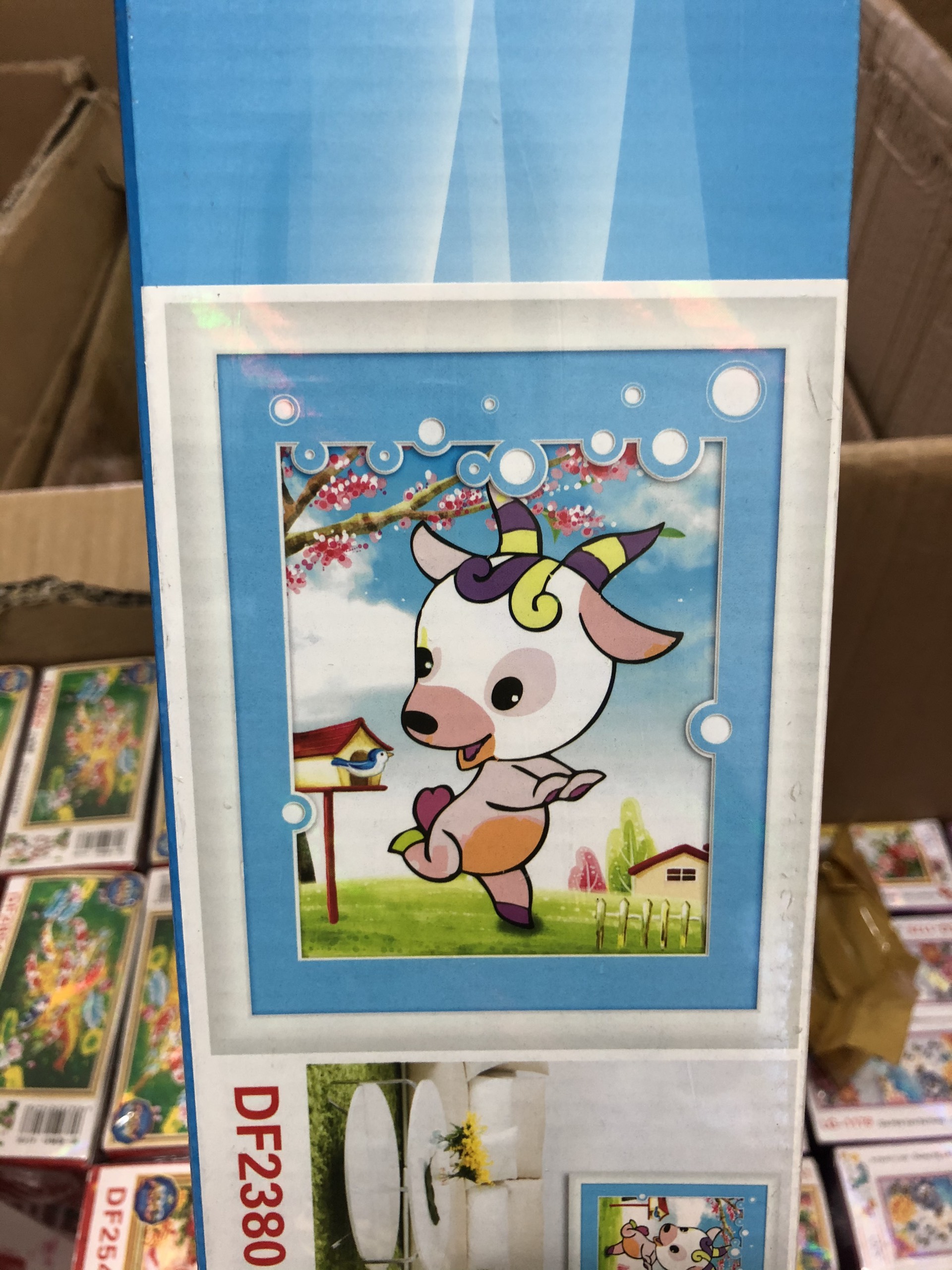 Tranh Đính Đá CON DÊ (ĐÁ ABC CAO CẤP). Kích Thước: 30cm x 36cm