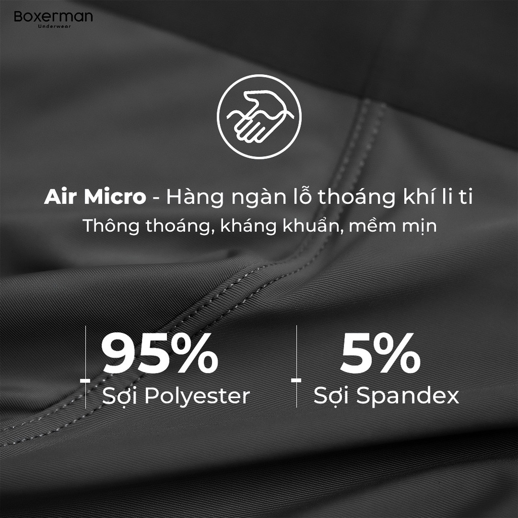 Quần lót nam boxer PRO FIT trunk polyester cao cấp BOXERMAN