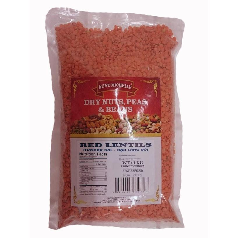 Đậu Lăng Đỏ Tách Vỏ Lentils Peas Red 1000g