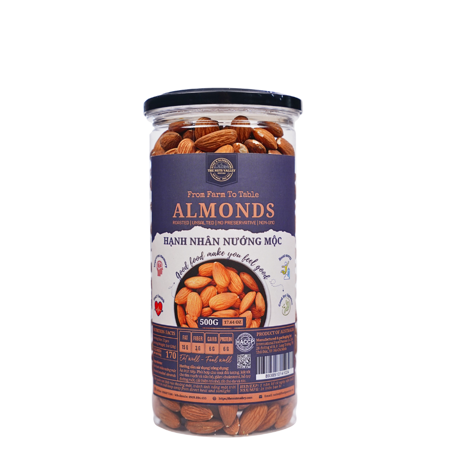 Fresh / Roasted Almonds for Making Nut Milk, Salad Dressing, Baking, Cream Topping - Almond the Nuts Valley