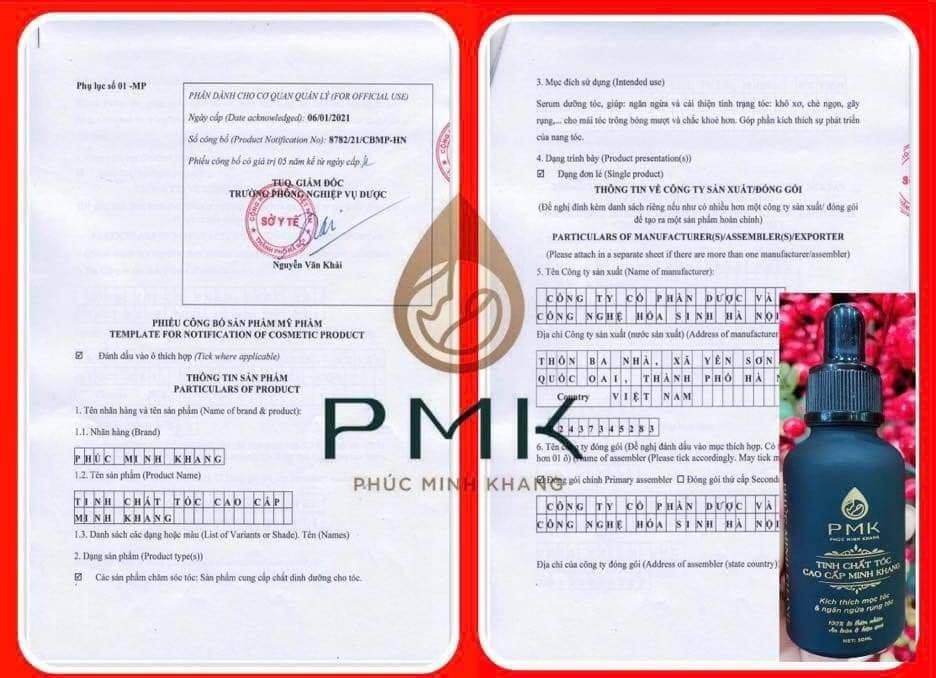 Tinh Chất Mọc tóc Cao cấp Minh Khang