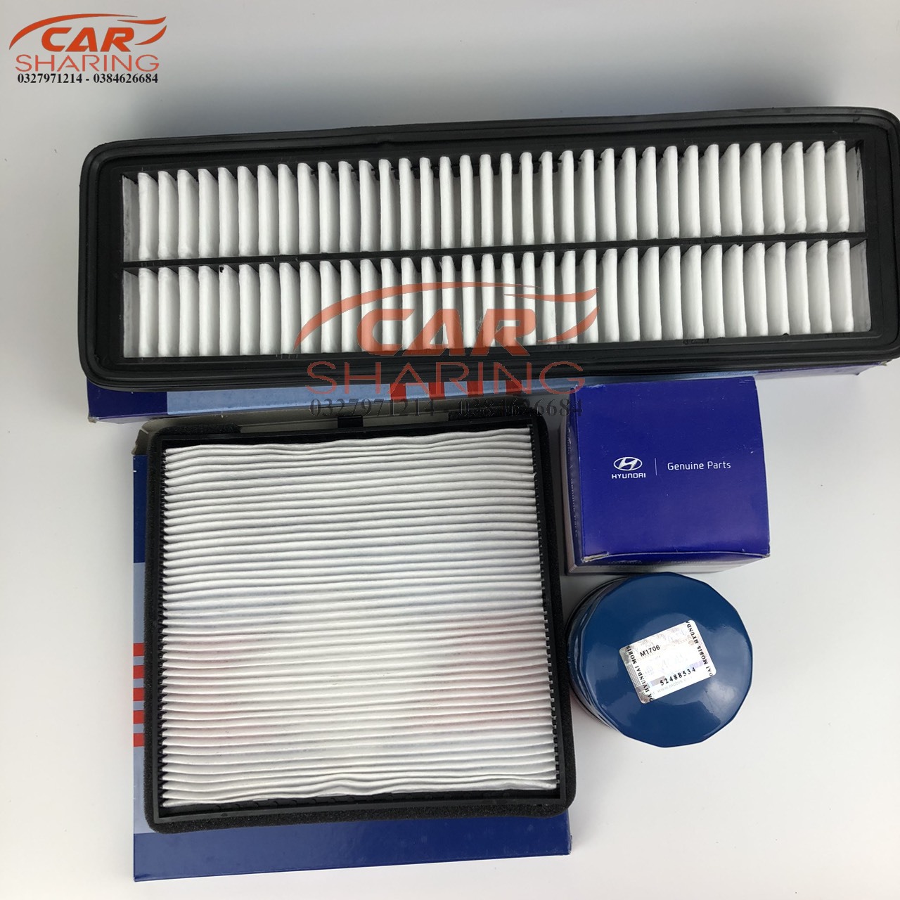 COMBO 3 LỌC DÙNG CHO XE GRAND I10 (LỌC GIÓ ĐỘNG CƠ, LỌC LẠNH , LỌC NHỚT) XE LẮP RÁP MÃ OEM