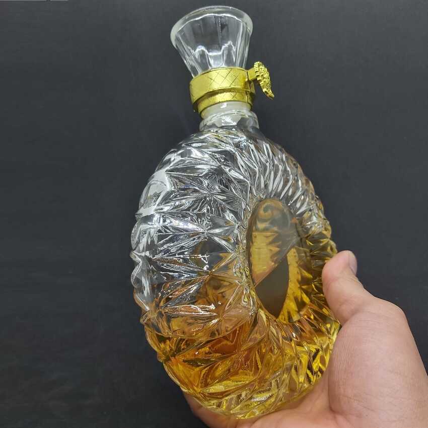 Chai Đựng Rượu Thủy Tinh 500ML (combo 2 cái) cao cấp mẫu xo tròn dẹp – Vỏ Chai Rượu Thủy Tinh - Chai Thủy Tinh Đựng Rượu 500ML sang trọng (C4)