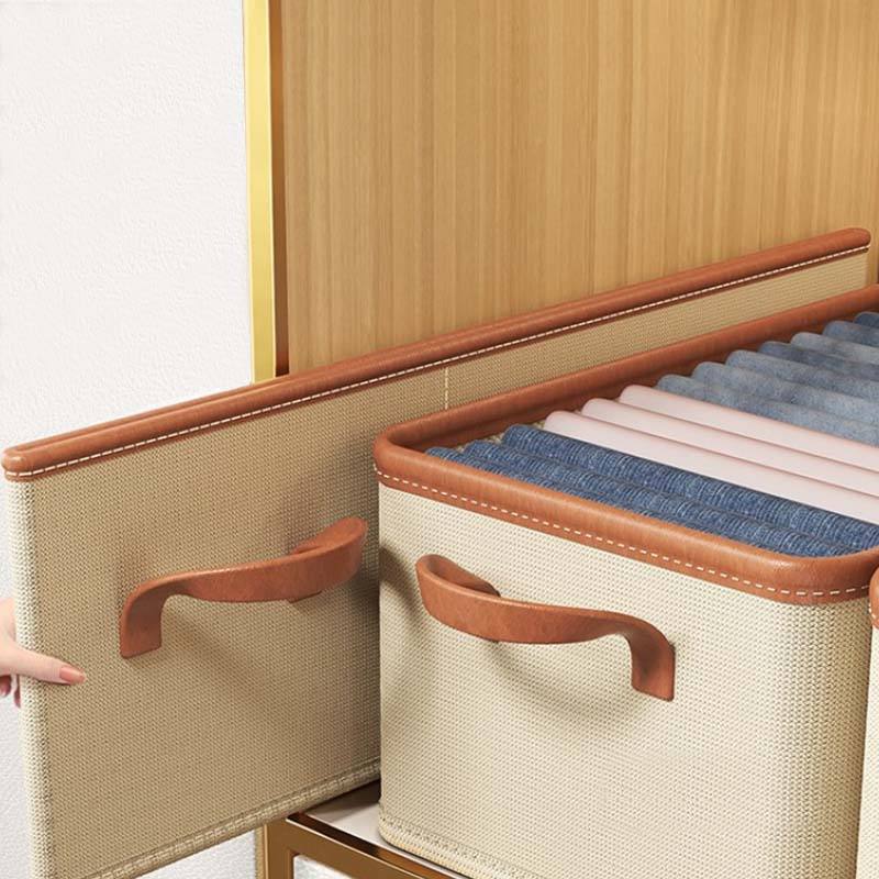 Clothes storage box foldable fabric storage box home wardrobe drawer type clothing storage