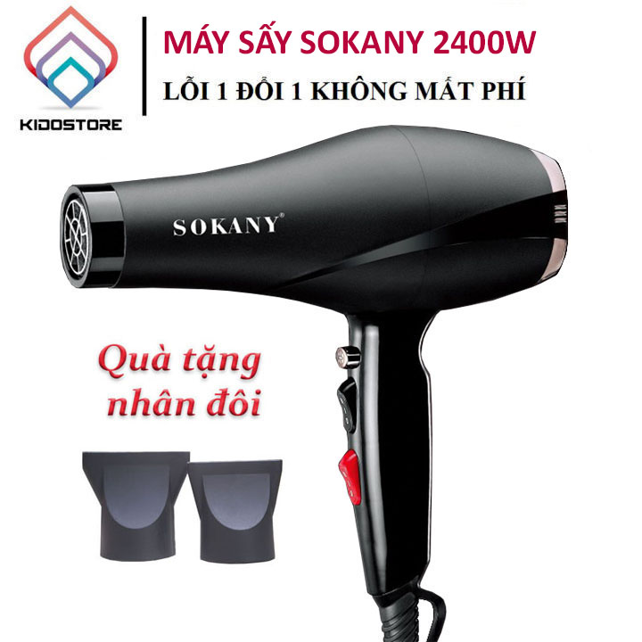 Máy sấy tóc, máy sấy tóc chuyên nghiệp SOKANY 2400W, với 3 chế độ sấy giúp bạn dễ dàng tạo kiểu tóc theo ý muốn, chất liệu bền chắc dễ cầm - 911