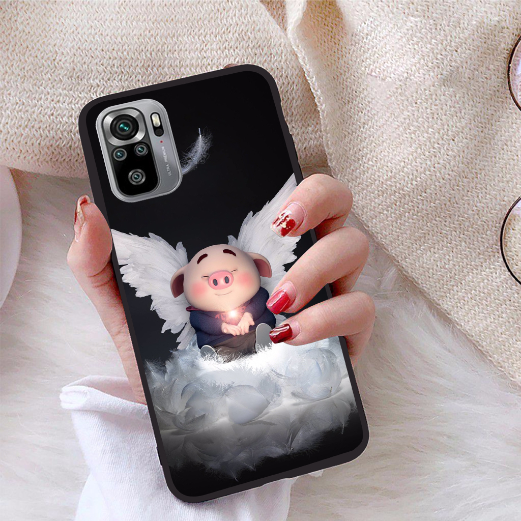 Ốp lưng Xiaomi Redmi Note 10S viền dẻo TPU BST Pig Cute