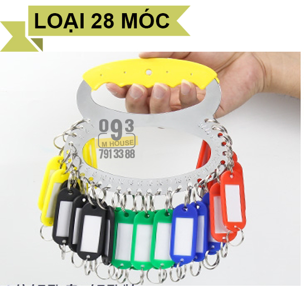 Thickened metal key plate key ring storage can be marked key board classification management key ring buckle key string