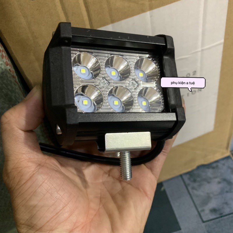 Đèn Trợ Sáng 6 Bóng Vuông 18W [ Kèm công tắc ]
