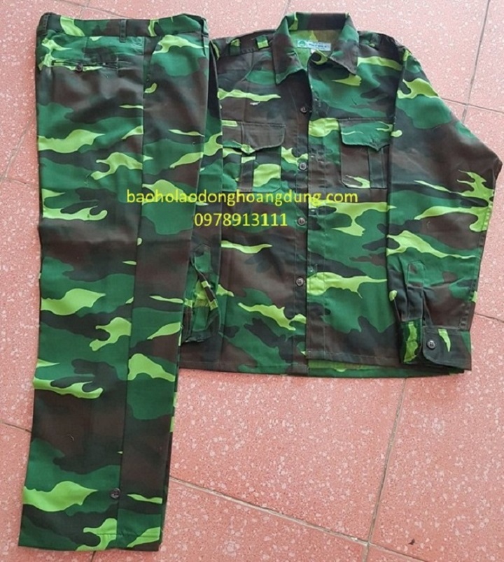 Blue camouflage work set, thick burlap work safety clothes ..