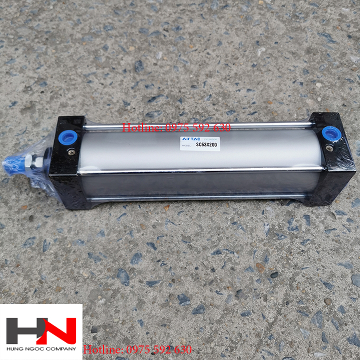 Xi lanh khí nén SC 63x100 và 63x150 và 63x200