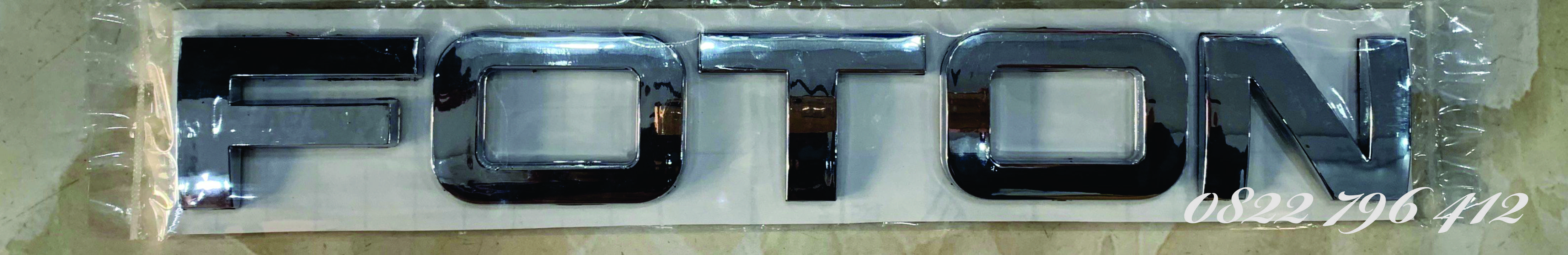 Logo Inox dán xe tải Foton