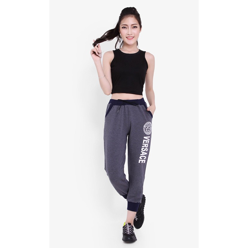 [HCM]Quần Jogger Thun Chữ Véace Kèm Ảnh Thật