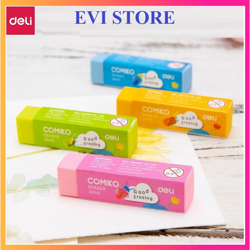 Gôm tẩy màu 4B Deli 3045 / Tẩy Comiko Deli E3045