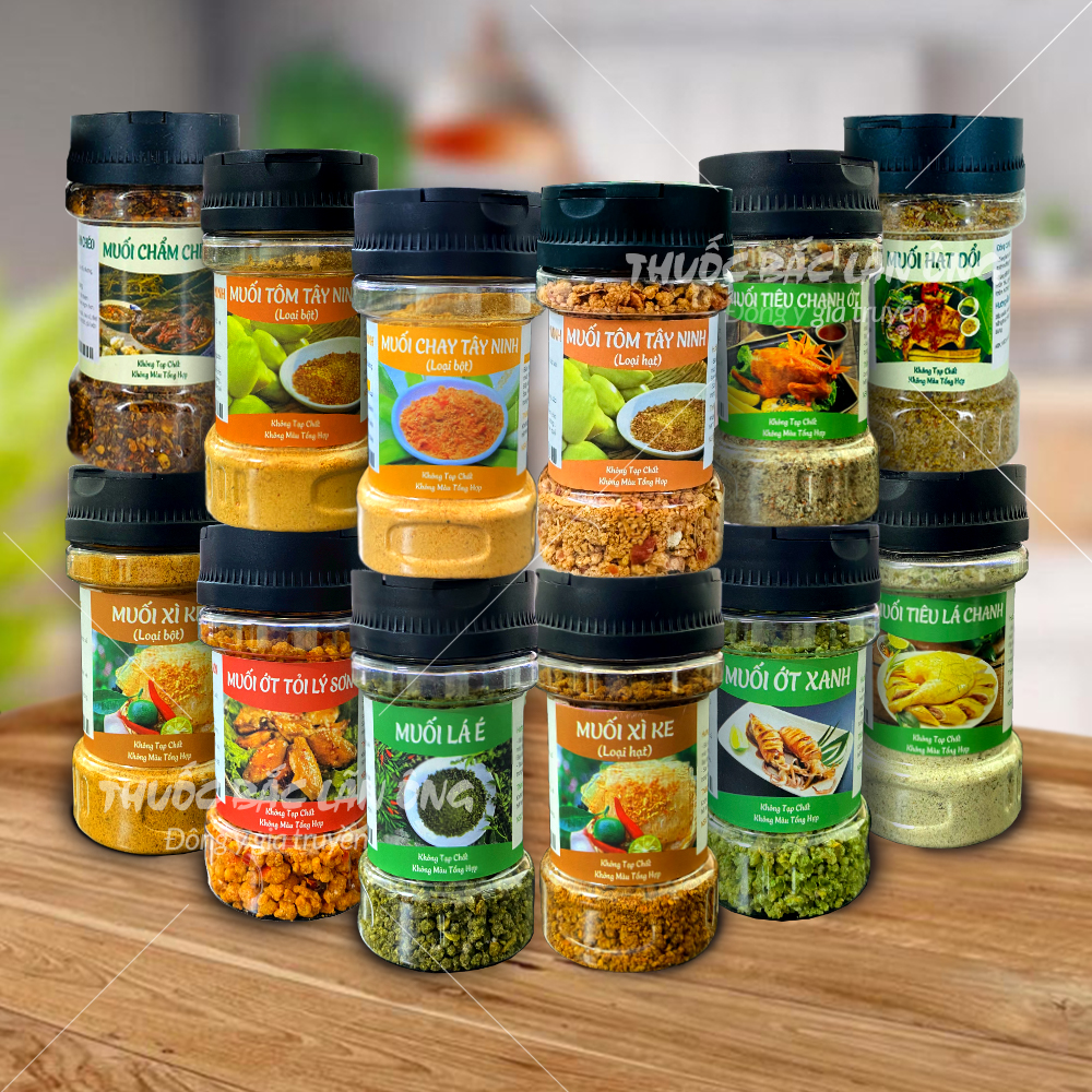 Muối chẩm chéo Tây Bắc (Muối chấm thịt,hoa quả)