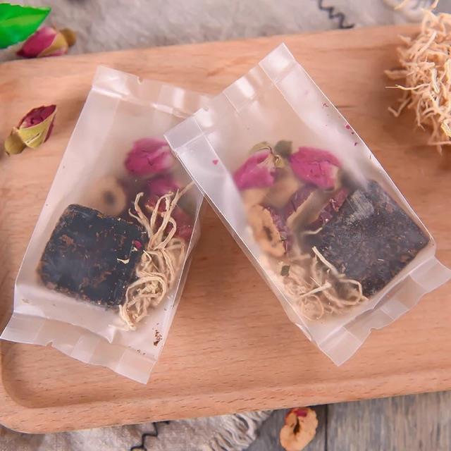 Hot sales cheap Trà đường nâu mix gừng, hoa hồng, táo đỏ