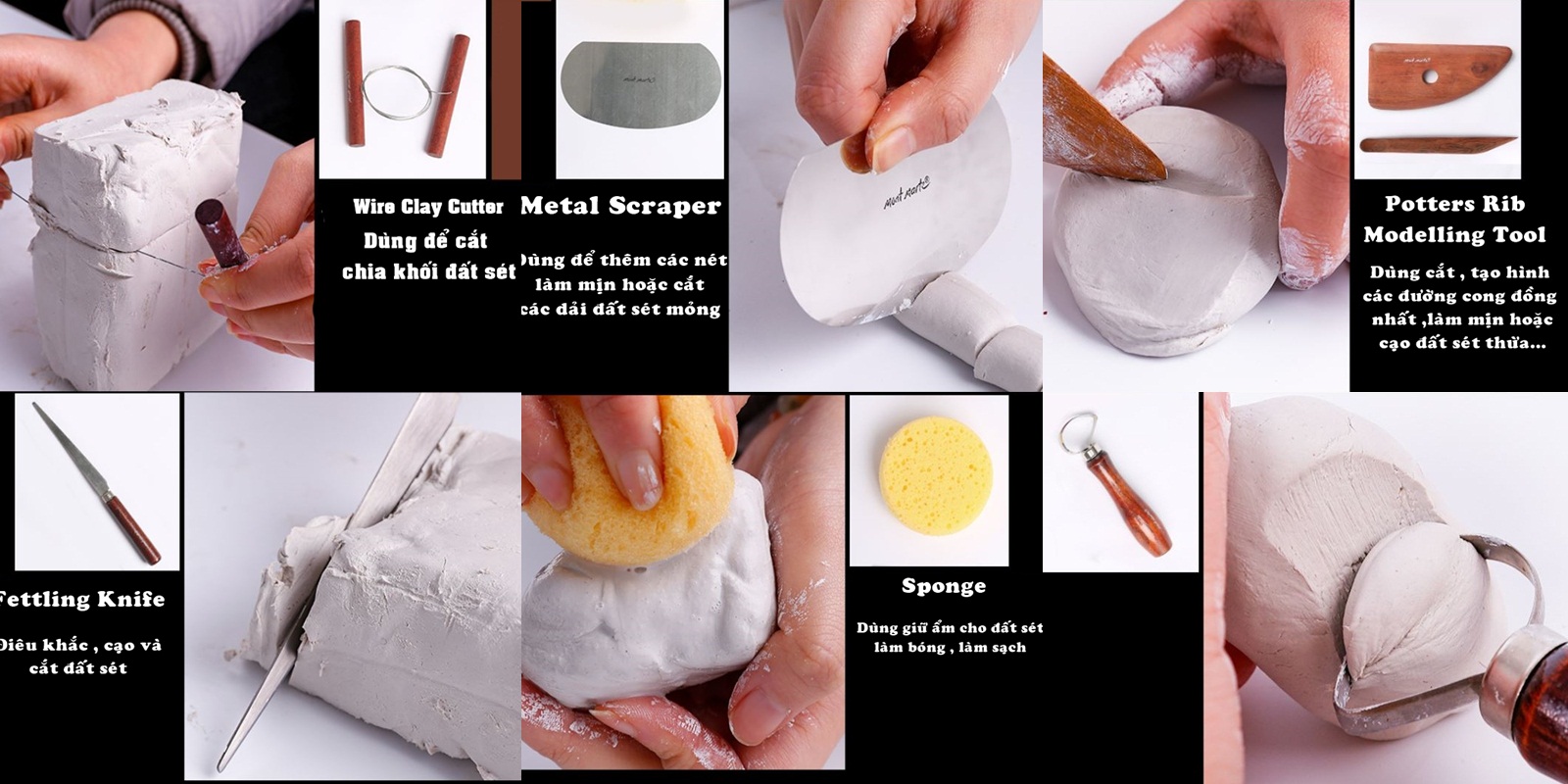 Bộ dụng cụ tạo hình đất sét Mont Marte