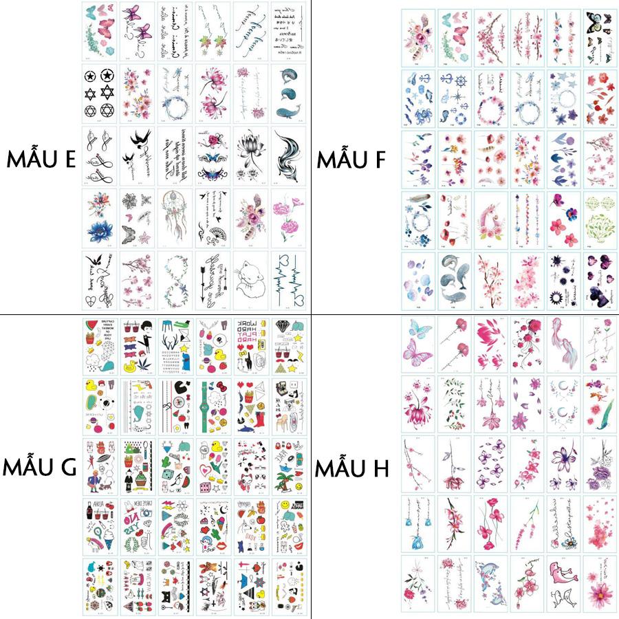 Combo 420 Tờ Hình Xăm Dán Tattoo Tha Thu
