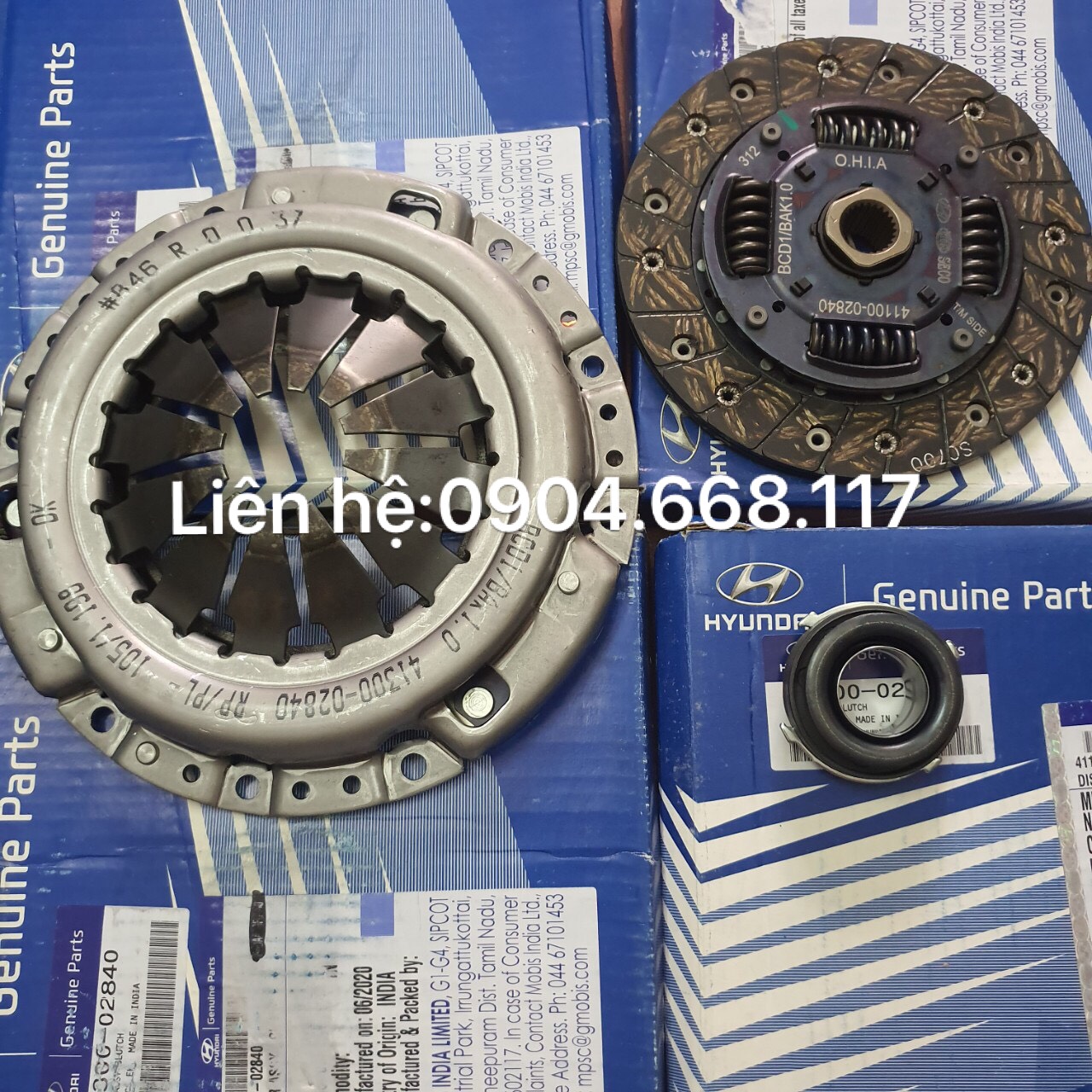 Bộ côn Hyundai i10 grand (xịn ) (Lá côn + Bàn ép + Bi tê )