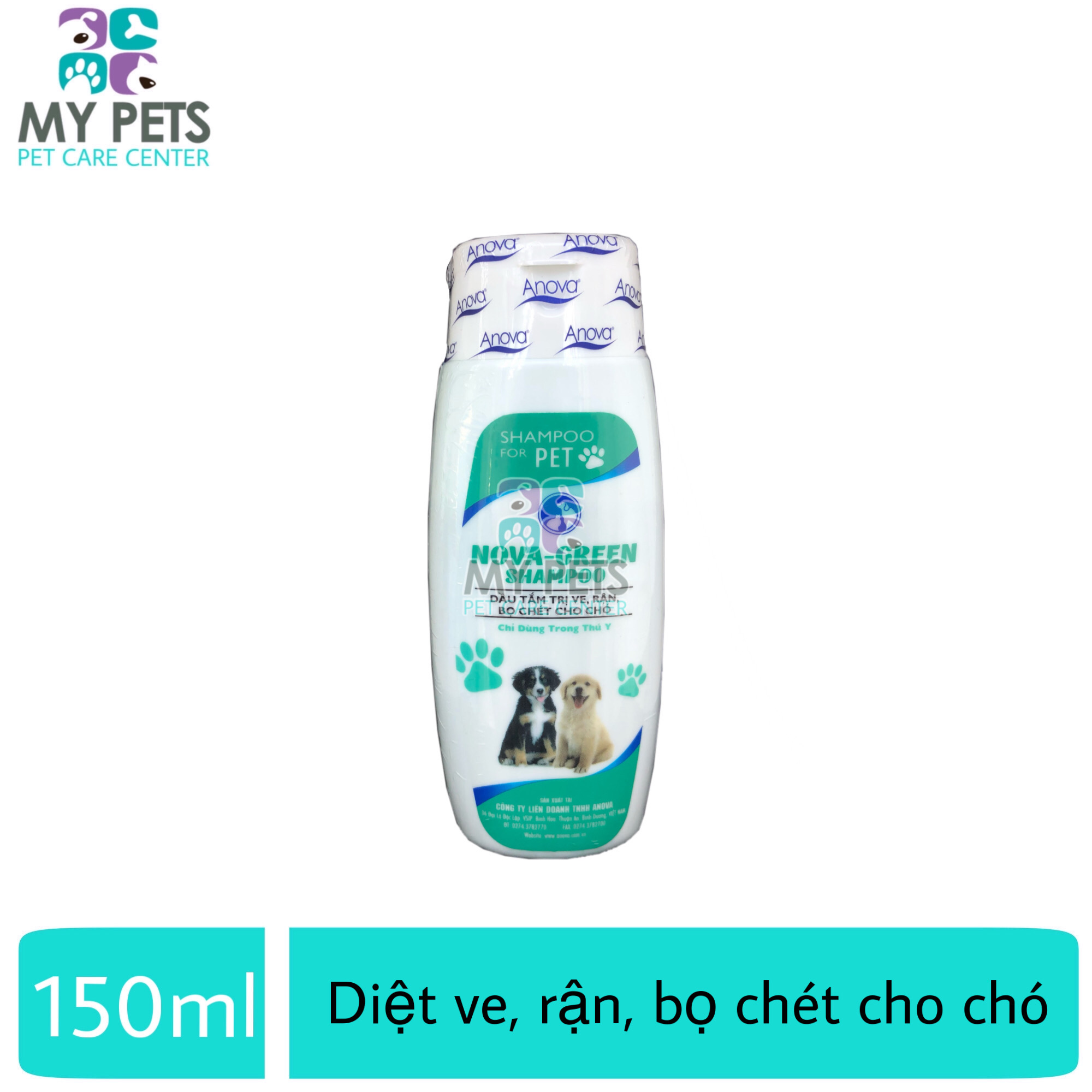 Sữa tắm ve ghẻ, bọ chét chó mèo - Anova Green 150ml