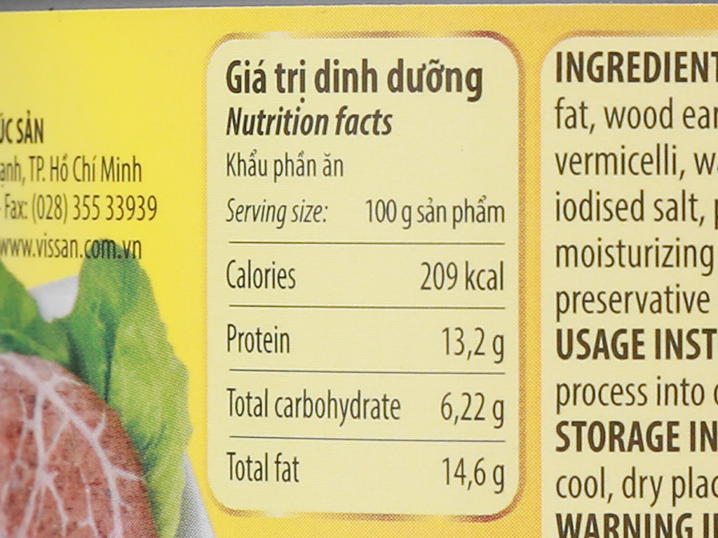 Chả đùm Vissan hộp 200g