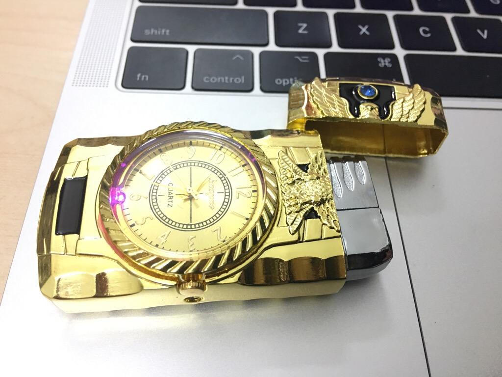 quẹt lửa zippo kiêm la bàn đồng hồ siêu đẹp 2019