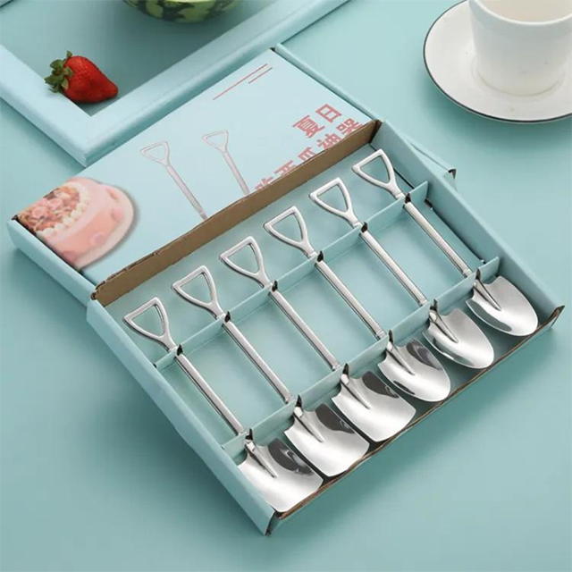 Hộp 6 Muỗng Inox Hình Cây Xẻng
