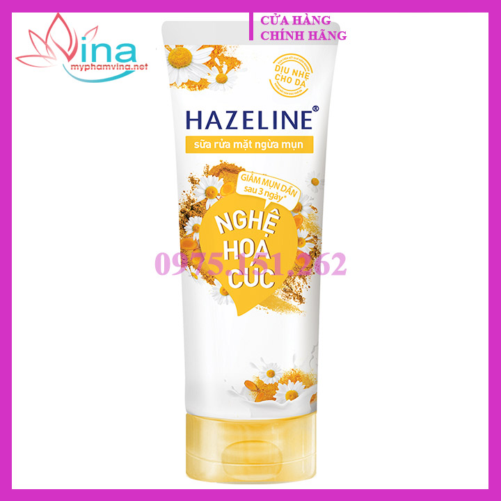 [HCM]Sữa rửa mặt Hazeline sáng da nghệ kiwi (100g)