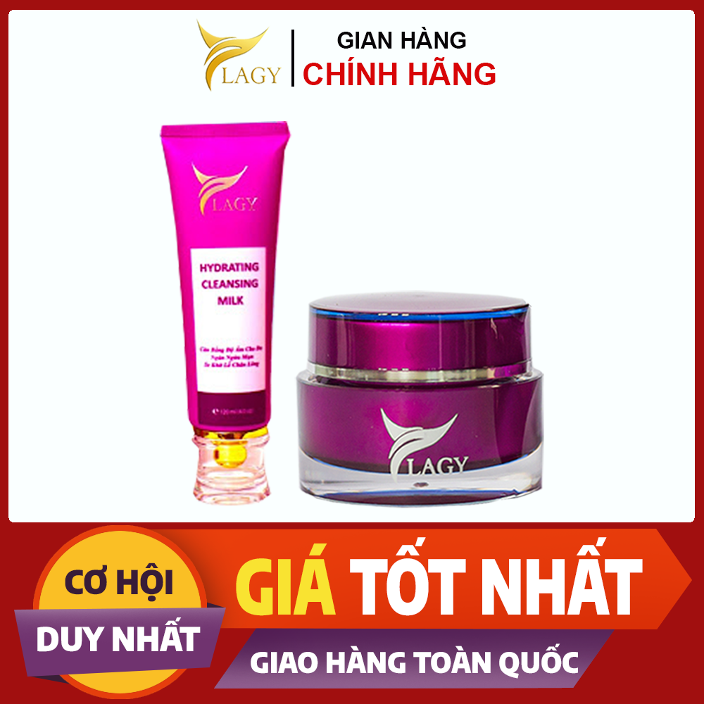 [HCM]Combo 2 sản phẩm Kem face Collagen Sữa non YLAGY và Sữa rửa mặt 3 trong 1
