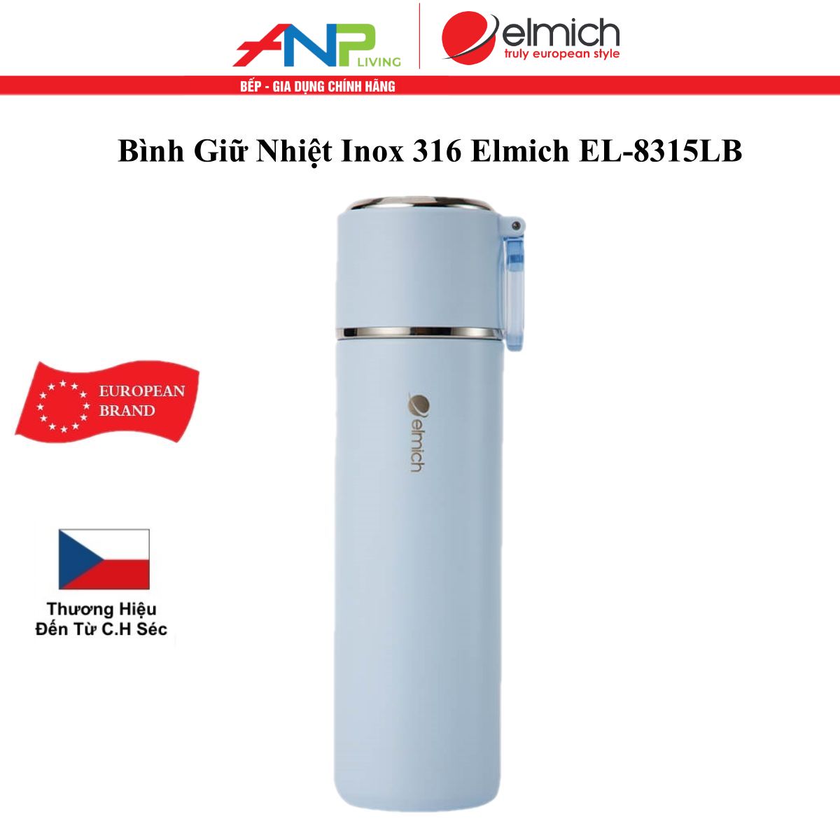 Bình giữ nhiệt inox 316 Elmich EL-8315 (Dung tích 480ml)