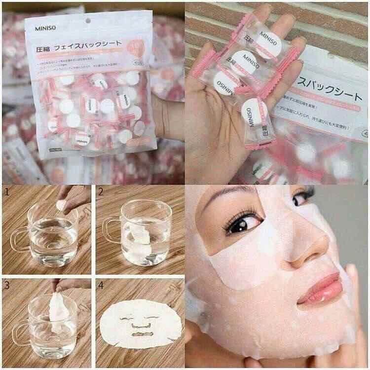 Combo 10 viên mặt nạ giấy nén Miniso