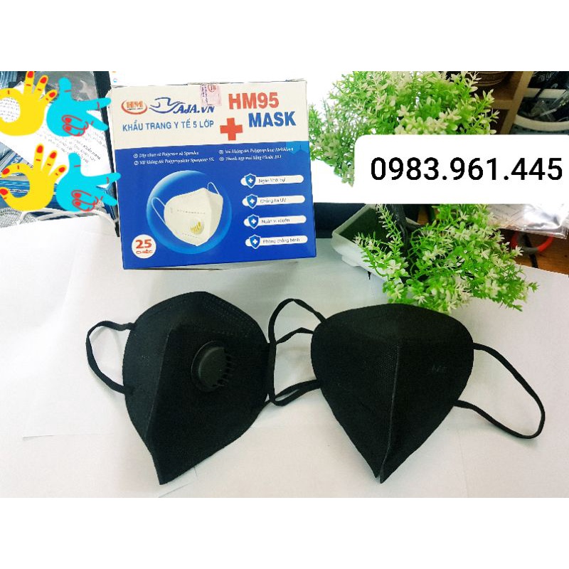 Set 50 chiếc Khẩu Trang N95 Có Van Thở 5 lớp