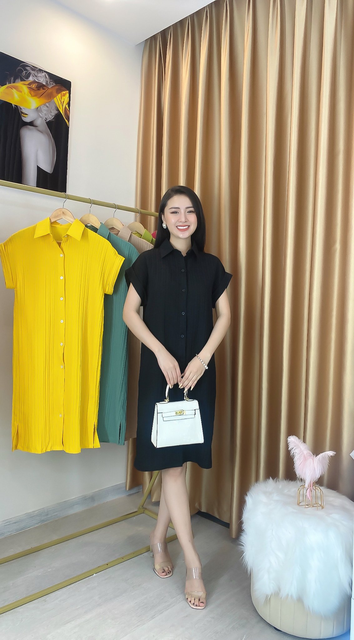 Đầm Sơ Mi Suông Công Sở AMTD117