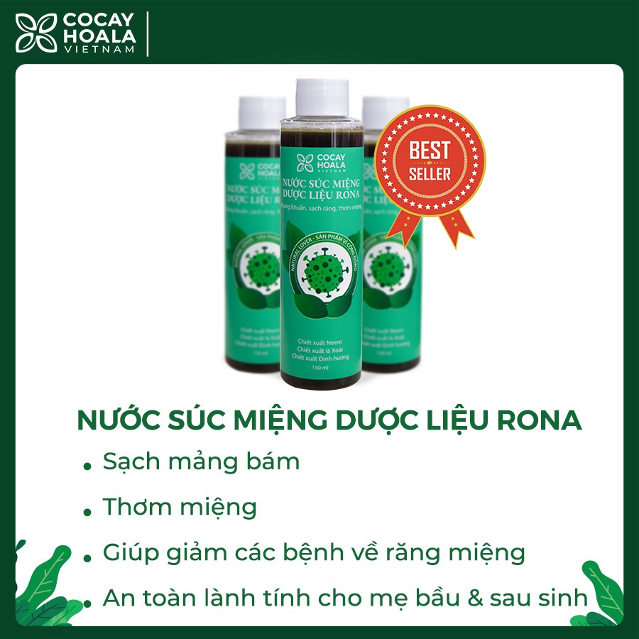 [HCM]Nước súc miệng dược liệu Rona Cocayhoala (150ml)