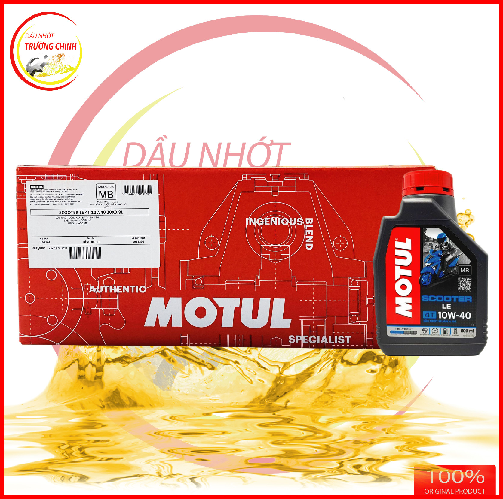 Nhớt Motul Scooter Le 10W40 dành cho xe ga