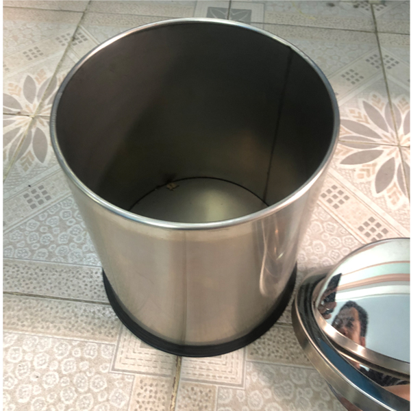 [HCM]THÙNG RÁC INOX NẮP LẬT (25 x cao 30 cm)