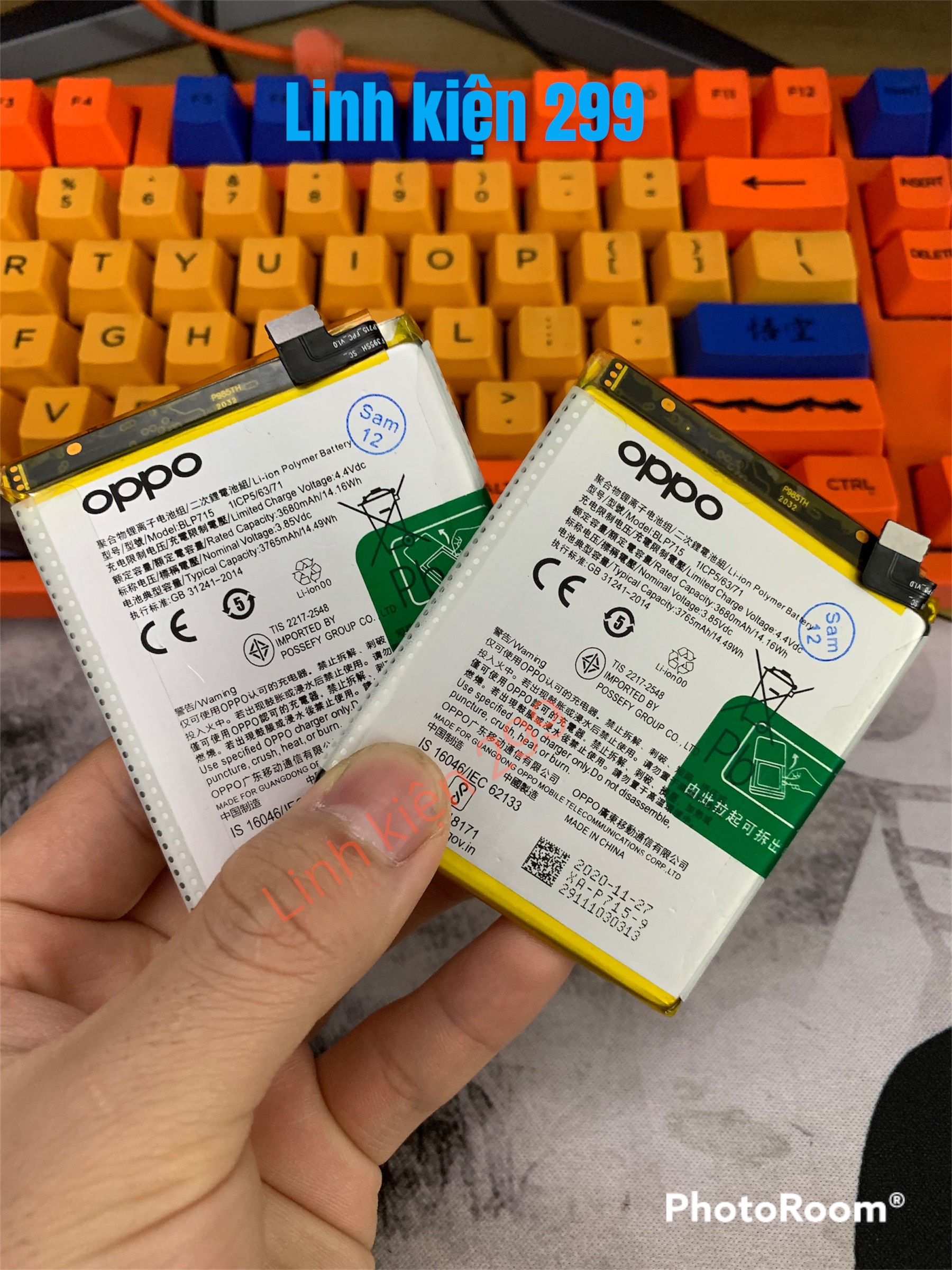 PIN OPPO K3 / REALME (BLP715) - DUNG LƯỢNG 3765 mAh