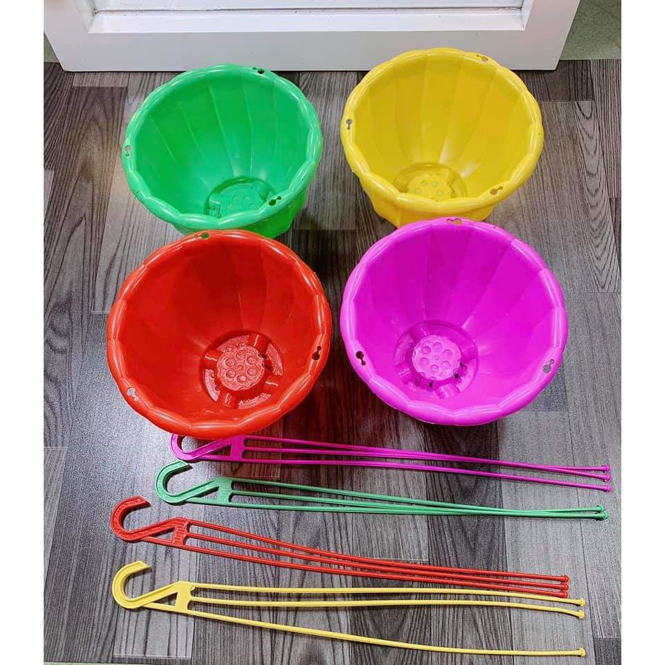 Chậu Treo Bí Bé Đủ Màu (kèm quai treo)