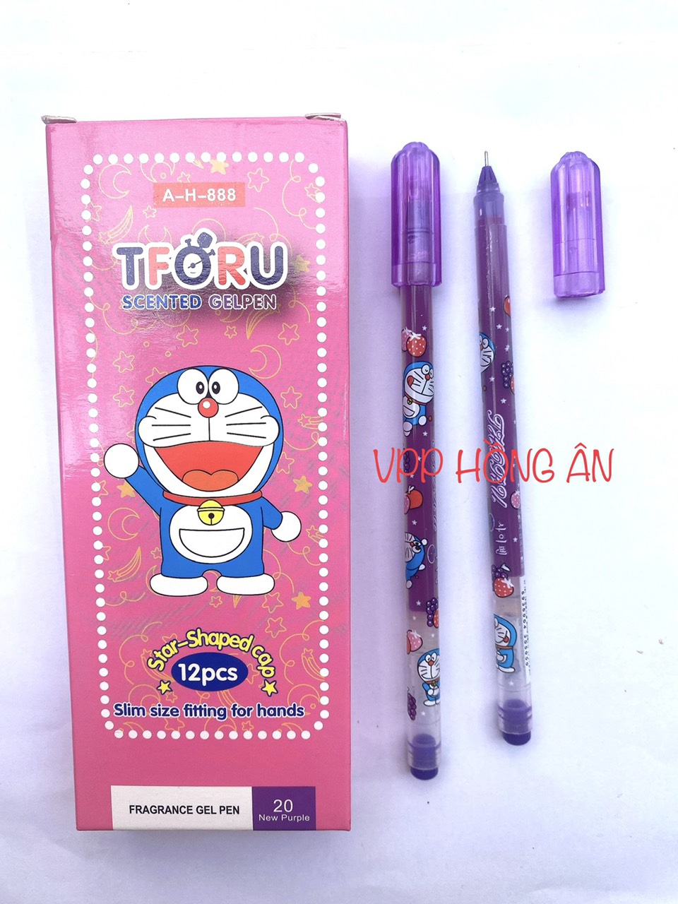 Hộp 12 cây bút tforu thơm nho mực tím ngòi 0.38mm