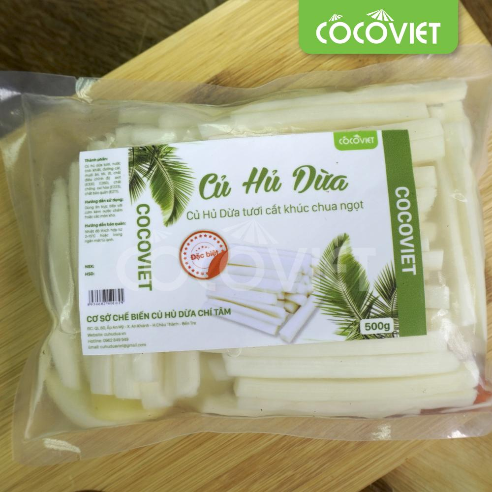 [HCM]Củ Hủ Dừa Cắt Khúc Chua Ngọt - túi PE - 500 Gram