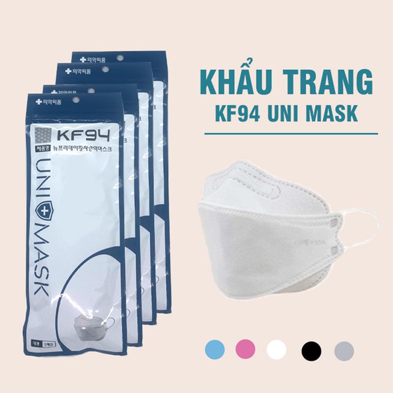 ( hot trend ) Combo 100 chiếc khẩu trang Kf94 UNI MASK chuẩn Hàn Quốc.