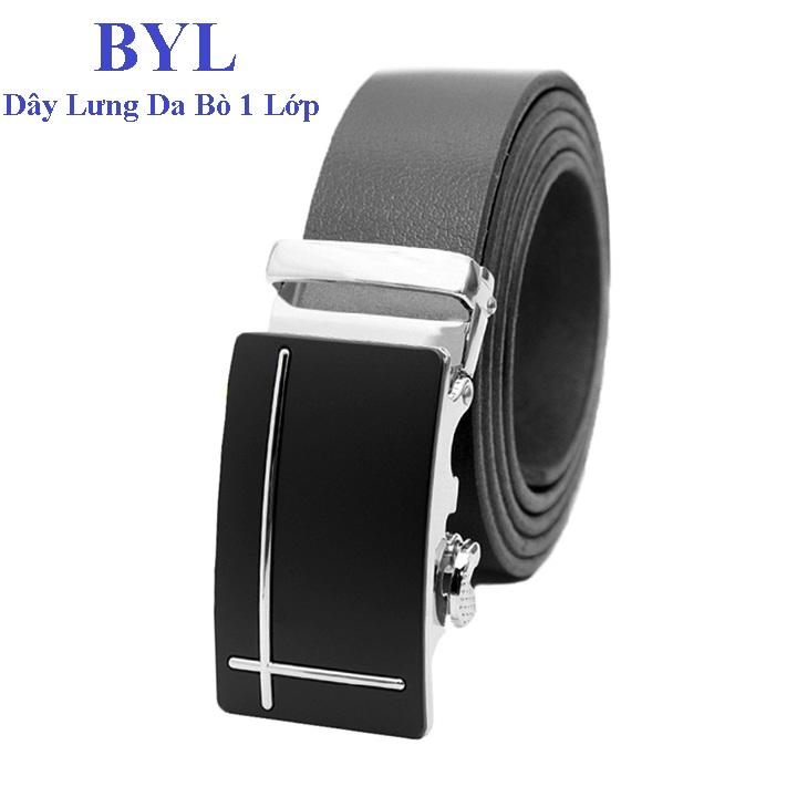 Dây lưng da thật khắc tên BYL 04