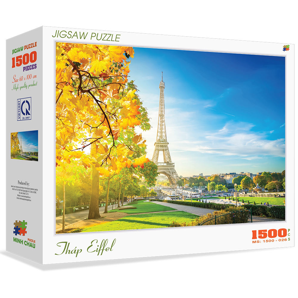 Bộ tranh xếp hình cao cấp 1500 mảnh ghép – Tháp Eiffel