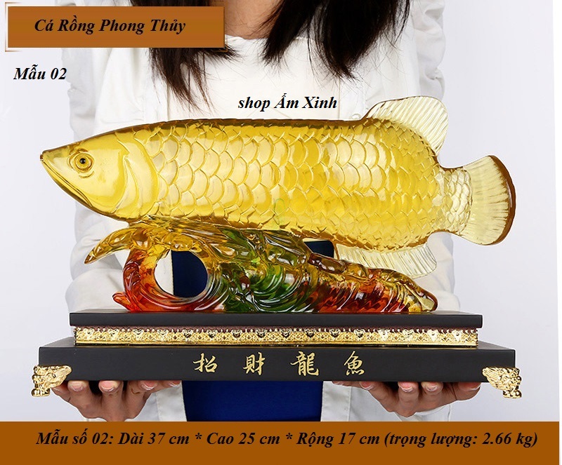 Tượng Cá Rồng Vàng Phong Thủy