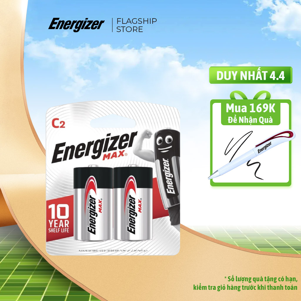 Pin C Energizer Max E93 BP2 - Vỉ 2 Viên
