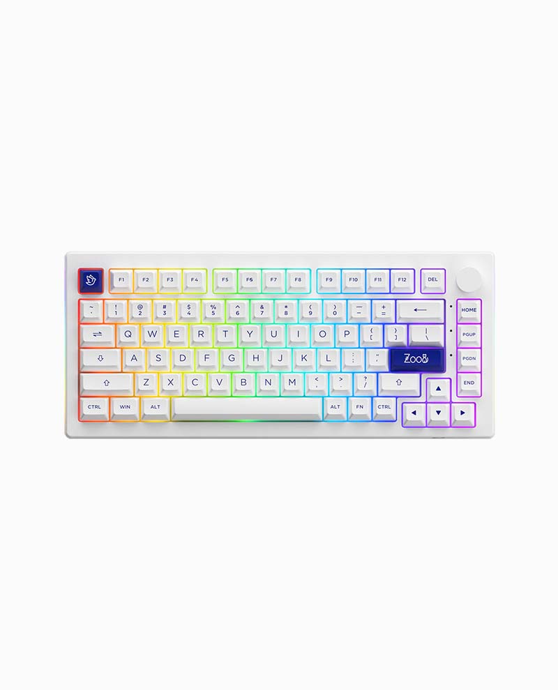 Bàn phím AKKO 5075B Plus Blue on White_Mới, hàng chính hãng
