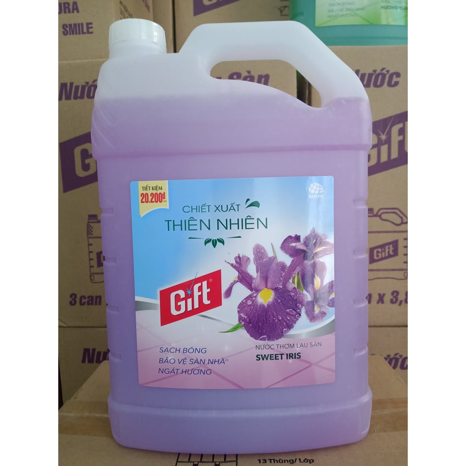 Nước lau sàn Gift hương hoa iris 3.8kg